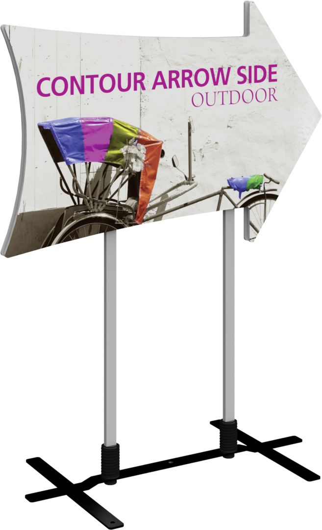 Contour Outdoor Sign Arrow Side - Plate Base