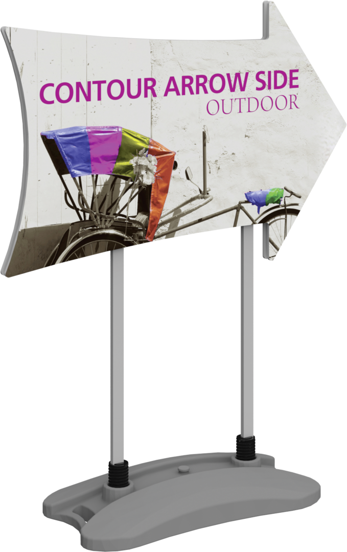 Contour Outdoor Sign Arrow Side - Water Base