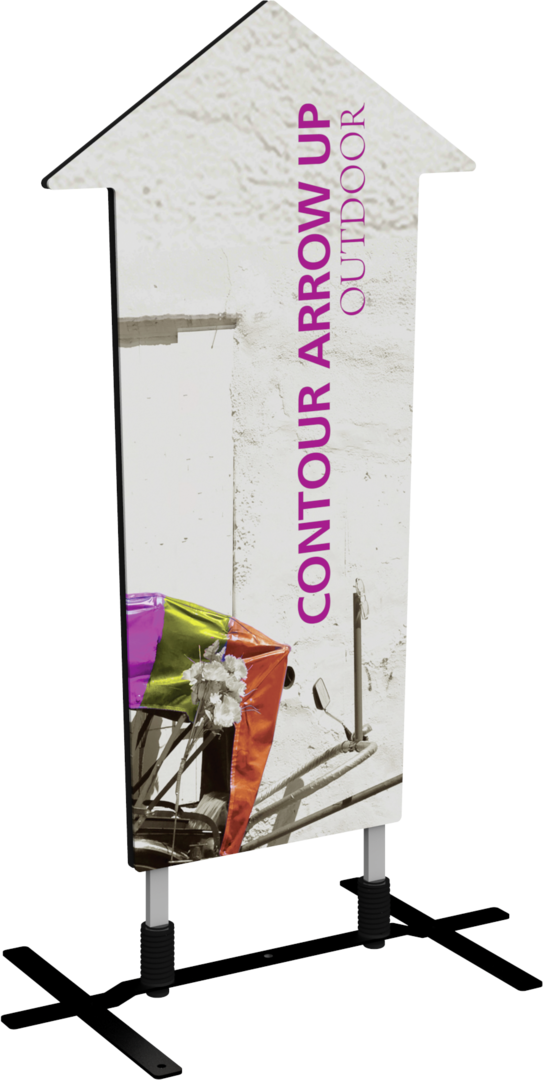 Contour Outdoor Sign Arrow Up - Plate Base