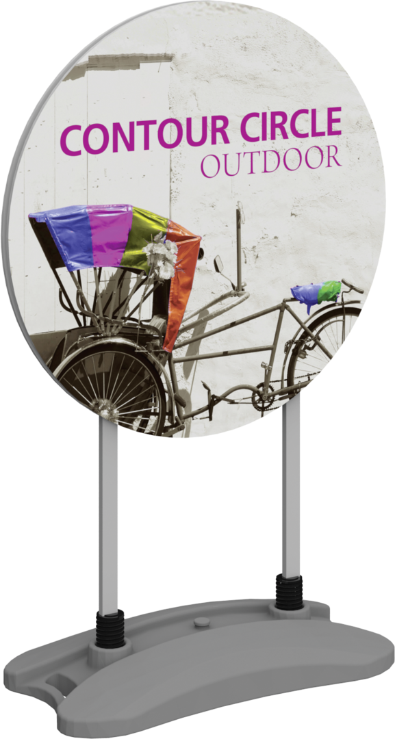 Contour Outdoor Sign Circle - Water Base