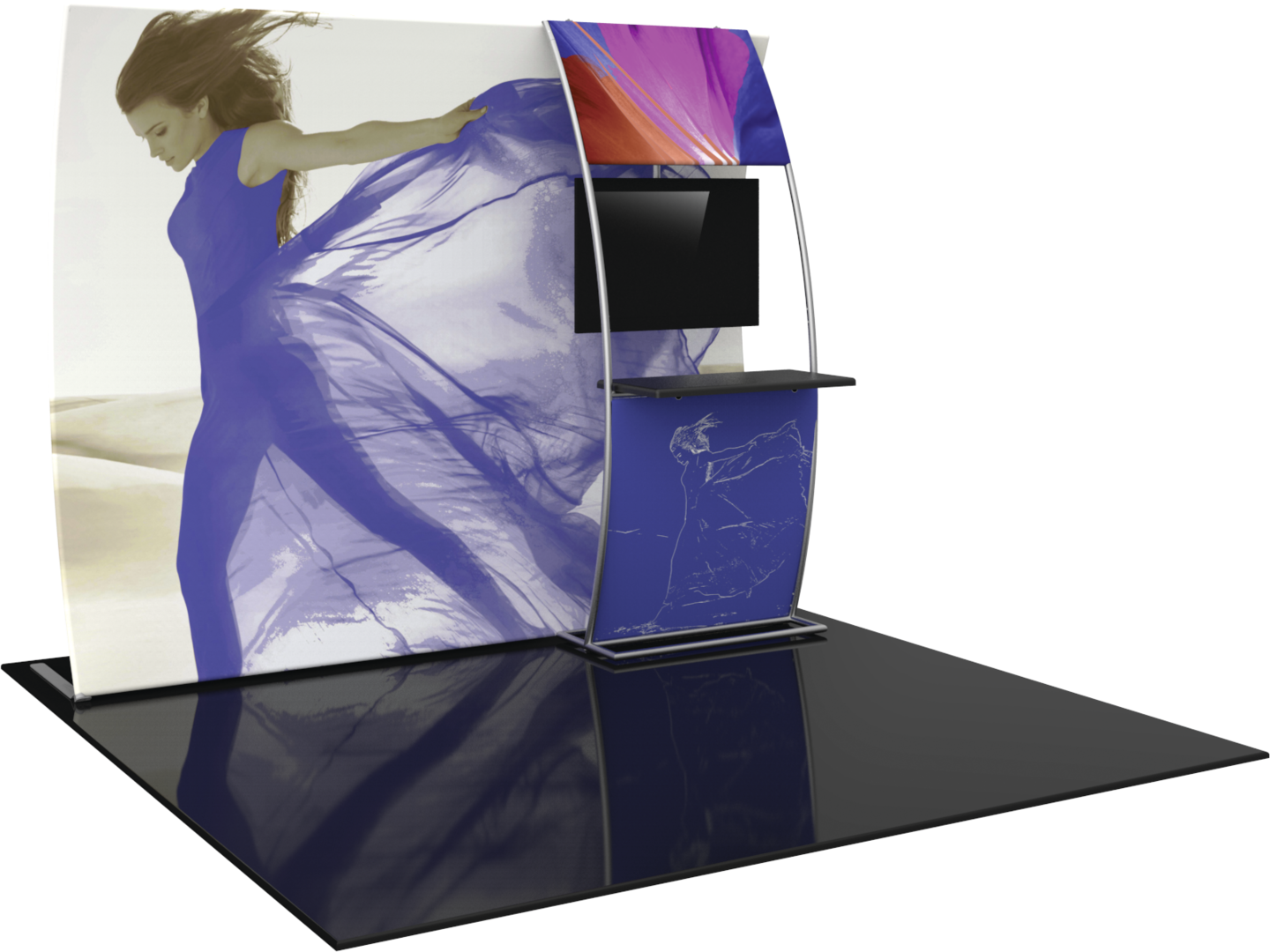 Formulate Master 10ft VC7 Vertical Curve Fabric Backwall