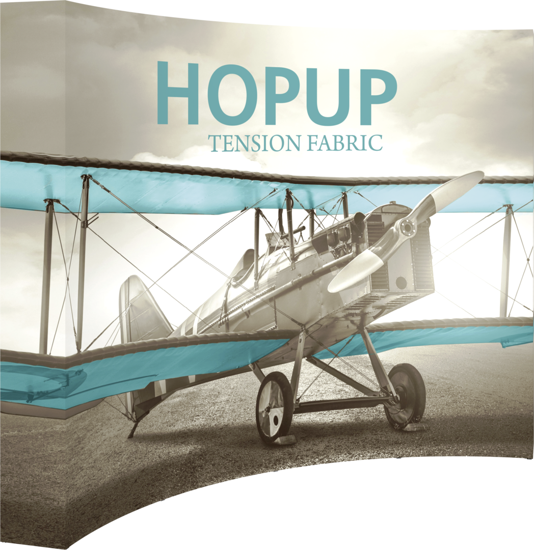 Hopup 10ft Curved Full Height Tension Fabric Display
