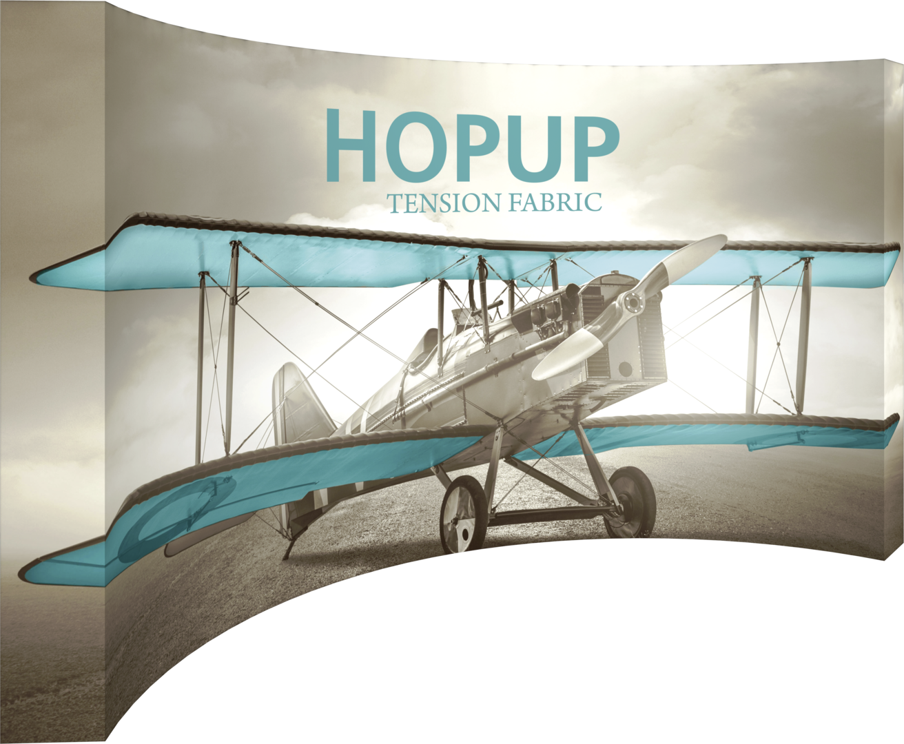 Hopup 15ft Curved Full Height Tension Fabric Display