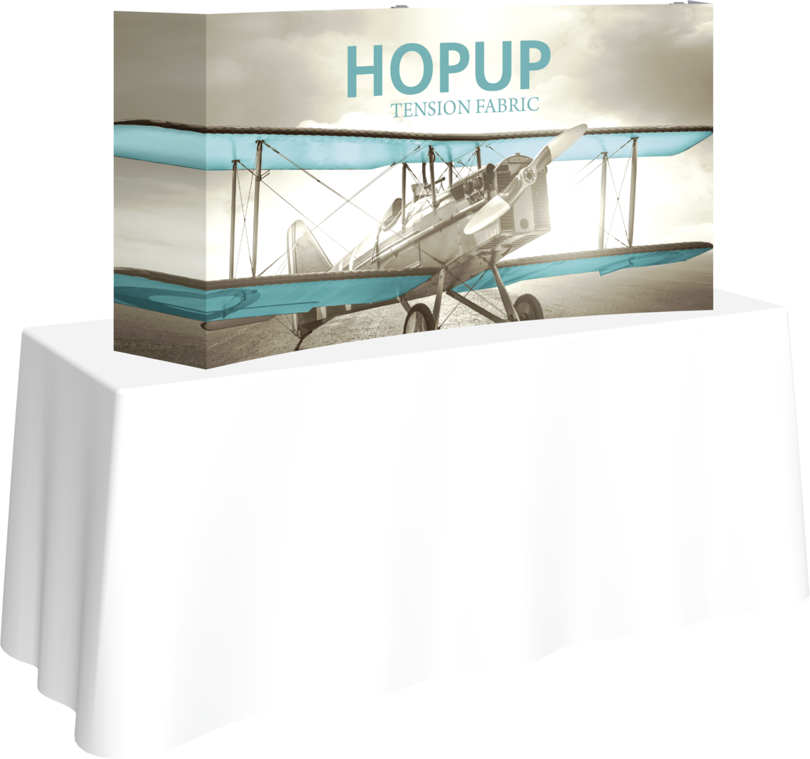 Hopup 5.5ft Curved Tabletop Tension Fabric Display
