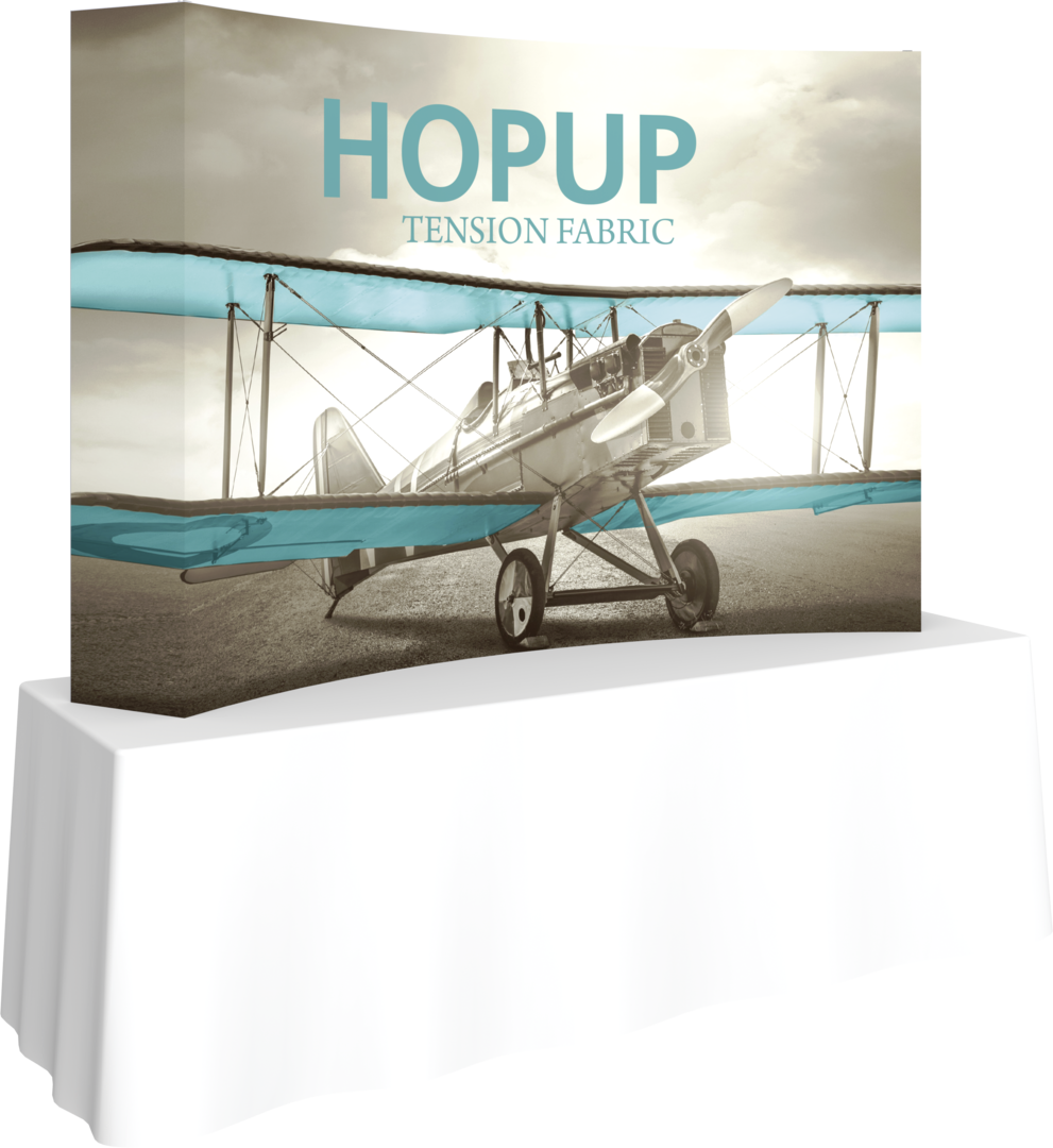 Hopup 7.5ft Curved Tabletop Tension Fabric Display