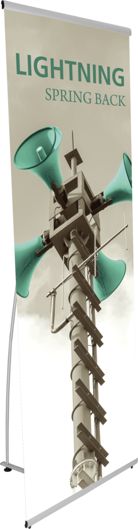 Lightning Spring Back Banner Stand