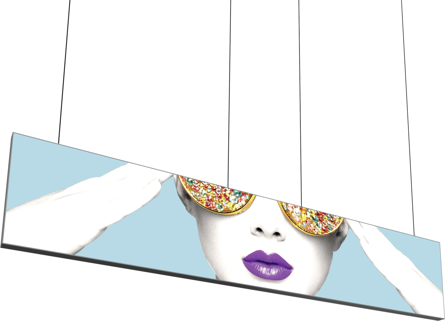 Vector Frame Hanging Light Box 15ft x 3ft