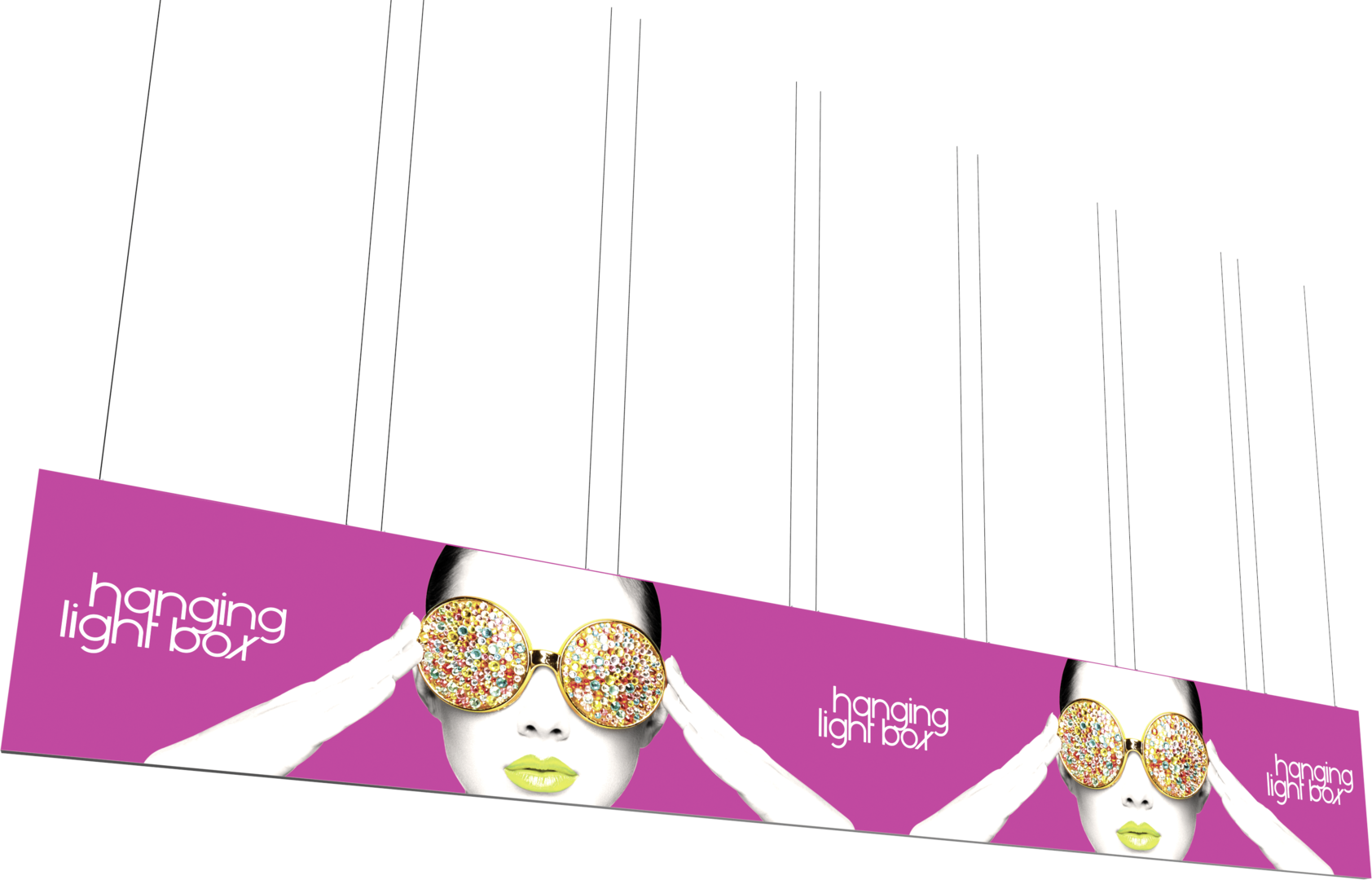 Vector Frame Hanging Light Box 40ft x 6ft