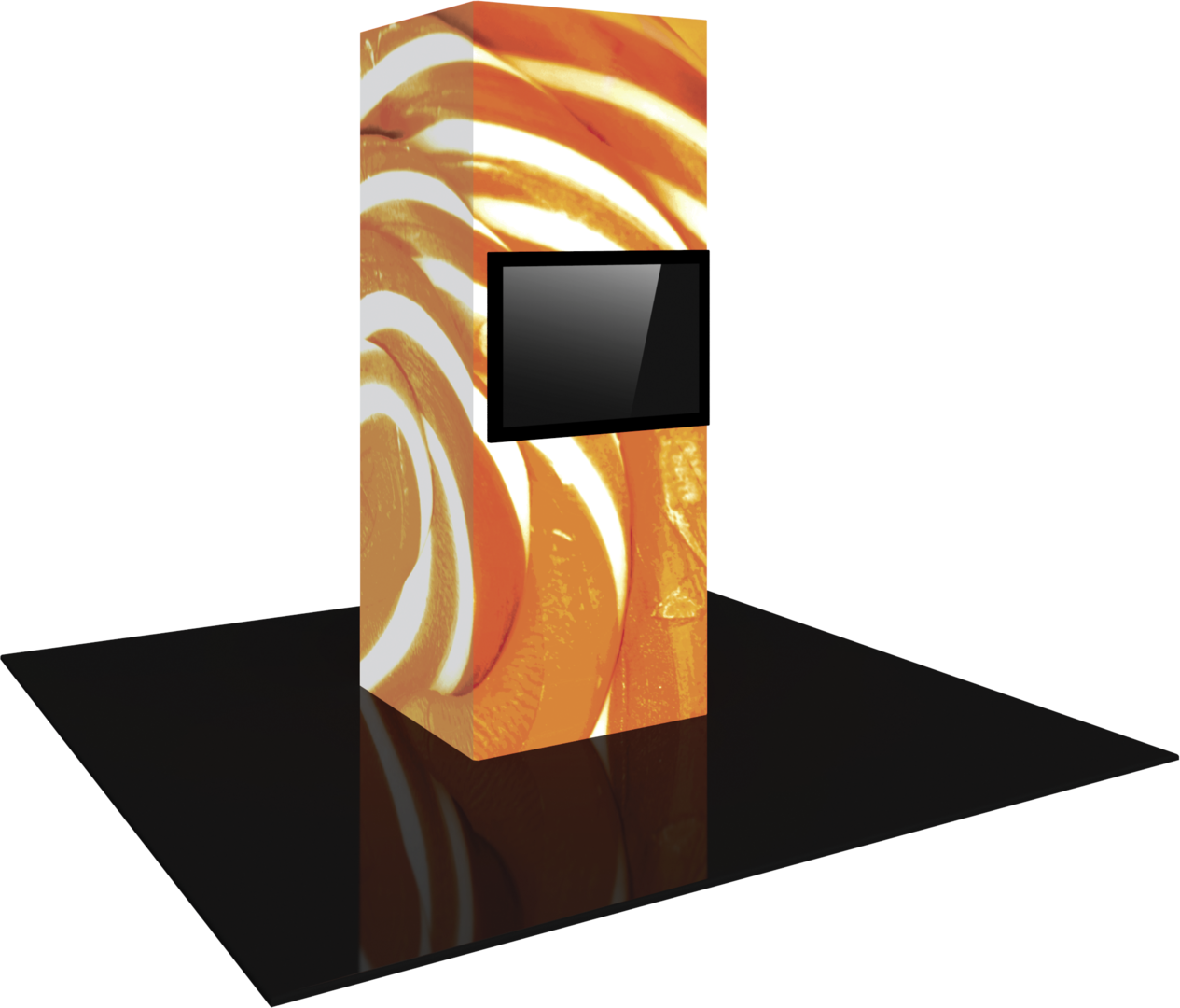 Vector Frame Modular Backlit Monitor Tower 01 (3' x 8')