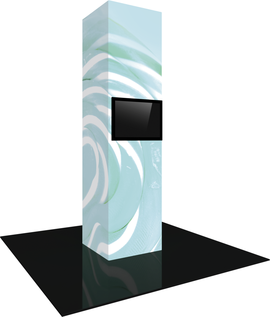 Vector Frame Modular Backlit Monitor Tower 05 (3' x 12')
