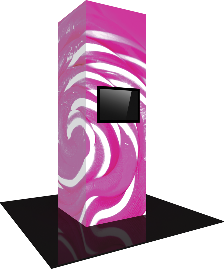 Vector Frame Modular Backlit Monitor Tower 06 (4' x 12')