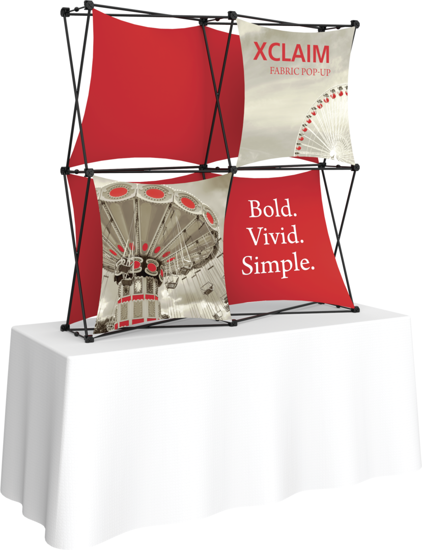 Xclaim 5ft Tabletop Fabric Popup Display Kit 01