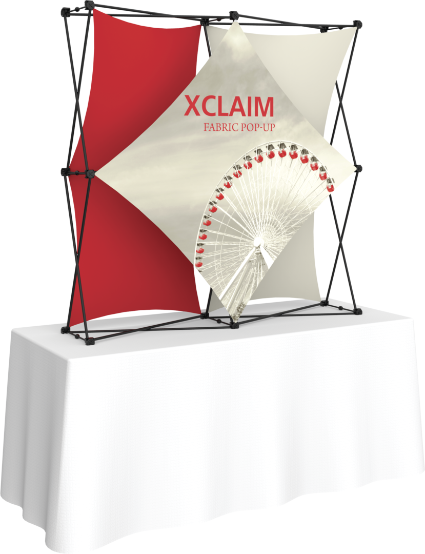 Xclaim 5ft Tabletop Fabric Popup Display Kit 02