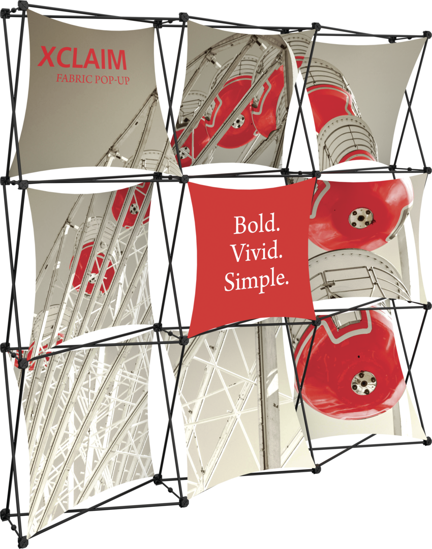 Xclaim 8ft Fabric Popup Display Kit 01